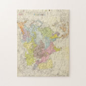 Volkerkarte von Asien - Kaart van Azië Legpuzzel (Verticaal)