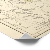 Volkerkarte von Asien - Kaart van Azië Poster (Hoek)