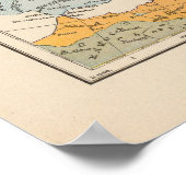 Volkerkarte von Europa, Kaart van Europa Poster (Hoek)