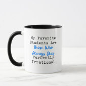 Volkomen Irrationele Wiskundeleraar Student Humor Mok (Links)