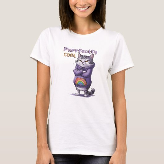 Volkomen koele kat grappig t-shirt (Voorkant)