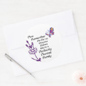 Volkomen normale familie ronde sticker (Envelop)