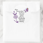 Volkomen normale familie ronde sticker (Tas)