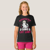 volkomen normale kattenvrouw t-shirt (Voorkant volledig)