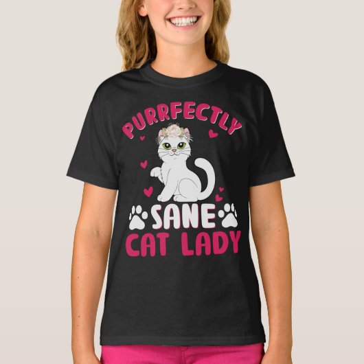 volkomen normale kattenvrouw t-shirt (Voorkant)