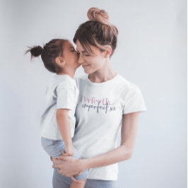 Volkomen onvolmaakte XO Inspirerend boodschap T-shirt