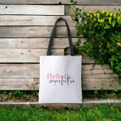 Volkomen onvolmaakte XO Inspirerend boodschap Tote Bag