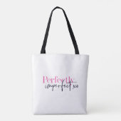 Volkomen onvolmaakte XO Inspirerend boodschap Tote Bag (Achterkant)