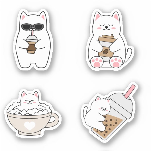 Volkomen Schattige kattenliefhebbers Sticker (Voorkant)