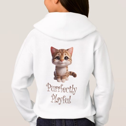 Volkomen speelse Schattigee kat (Achterkant)