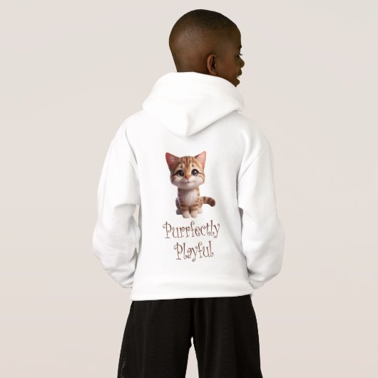 Volkomen speelse Schattigee kat (Achterkant volledig)