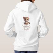 Volkomen speelse Schattigee kat Hoodie (Achterkant)