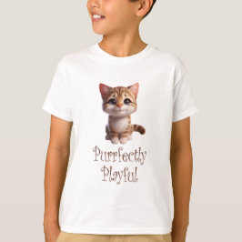 Volkomen speelse Schattigee kat T-shirt