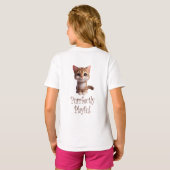 Volkomen speelse Schattigee kat T-shirt (Achterkant volledig)