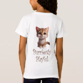 Volkomen speelse Schattigee kat T-shirt (Achterkant)