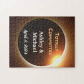 Volkomen Toegewijd Eclipse Thema Trouwen Legpuzzel (Horizontaal)
