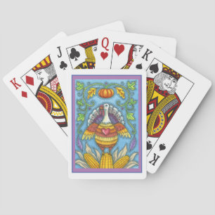 VOLKOREN KALKOOEN, KLEUREN VAN HET THANKSGIVINGSEI POKERKAARTEN