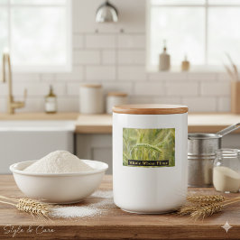 Volkorenbloem Label voor Keukenopslag Voedselcontainer Etiket