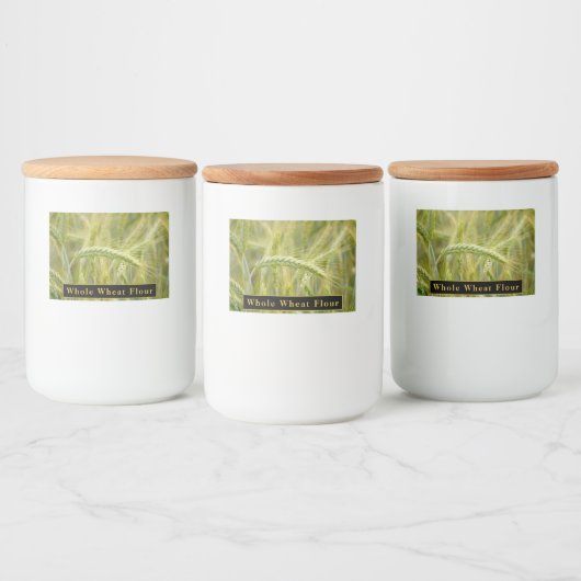 Volkorenbloem Label voor Keukenopslag Voedselcontainer Etiket (Flessen)
