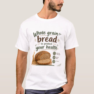 Volkorenbrood Gezond Voedingsontwerp T-shirt
