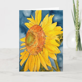 volks de kunstwenskaart van de zonnebloem kaart