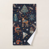 Volks Kunst Kerstmis Bad Handdoek (Handdoek)