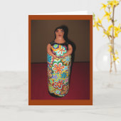 Volks Kunst - Mamma's MuuMuu Kaart (Gele Bloem)