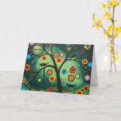 VOLKS KUNST nooit alleen BIJ LORI Everett- Kaart (Gele Bloem)