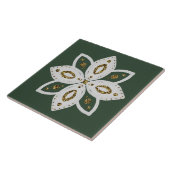 volksbloem 1 groen en wit tegeltje (Zijkant)