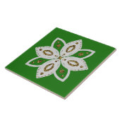 volksbloem 1 groen en wit tegeltje (Zijkant)