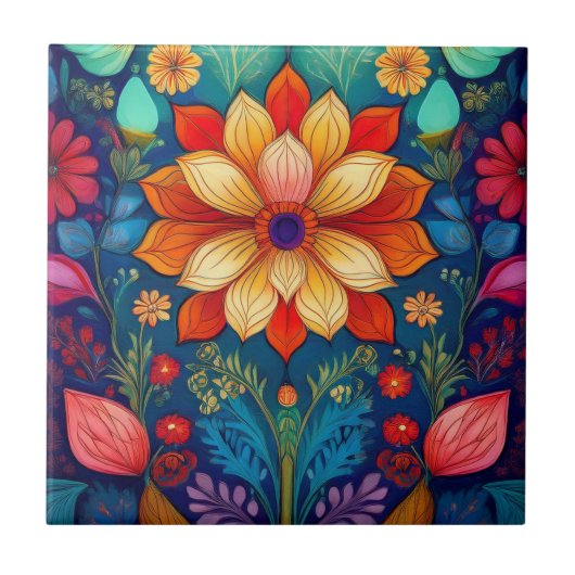 volksbloem tegeltje (Voorkant)