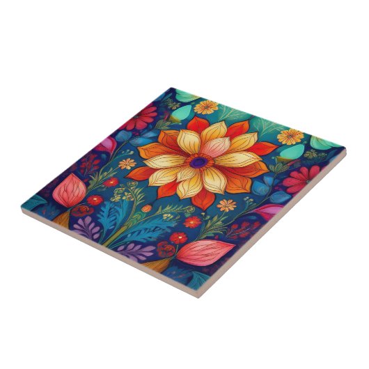 volksbloem tegeltje (Zijkant)