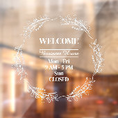 Volksbloemen Krans Bedrijf Winkel Openingstijden Raamsticker (Vel 2)