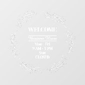 Volksbloemen Krans Bedrijf Winkel Openingstijden Raamsticker (Vel)