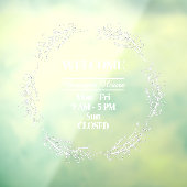 Volksbloemen Krans Bedrijfs Winkel Openingstijden Raamsticker (Vel 3)