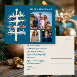 Volksboom van het Leven Kerstvakantie CUSTOM 3 Fot Briefkaart