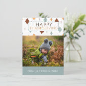 Volkse Herfst Foto Feestdagenkaart (Staand voorkant)