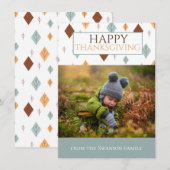 Volkse Herfst Foto Feestdagenkaart (Voorkant / Achterkant)