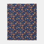 Volkse Rustieke Bloem Fleece Deken (Voorkant)