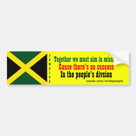 Volkseenheid Jamaica-bumperstickers Bumpersticker (Voorkant)