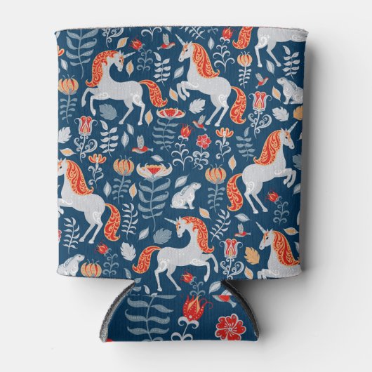 Volksfantasie: Eenhoorns, Konijnen, Vogels Blikjeskoeler (Voorkant)