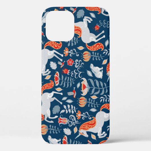 Volksfantasie: Eenhoorns, Konijnen, Vogels Case-Mate iPhone Case (Achterkant)