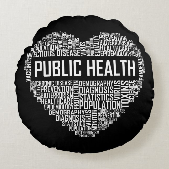 Volksgezondheid Hartgeschenk Gezondheidszorgmedewe Rond Kussen (Voorkant)