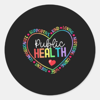 Volksgezondheid woorden Gezondheidszorgmedewerker Ronde Sticker