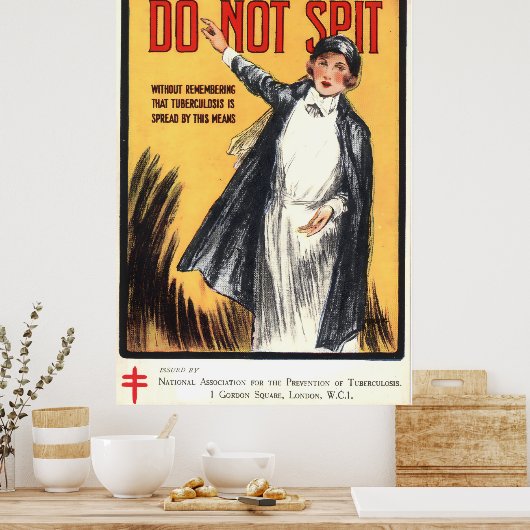  volksgezondheidsverpleegkundige Poster, "niet spu Poster (Keuken)