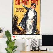  volksgezondheidsverpleegkundige Poster, "niet spu Poster (Thuiskantoor)