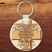 Volksgezondheidsverpleegster Caduceus Sleutelhanger (Voorkant)