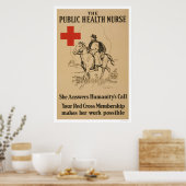 Volksgezondheidsverpleegster - Ze beantwoordt de o Poster (Keuken)