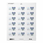 Volkshart - groen en blauw volkslabel etiket (Full Sheet)