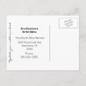 Volkshuizen die we hebben verplaatst aankondigingskaart (Achterkant)